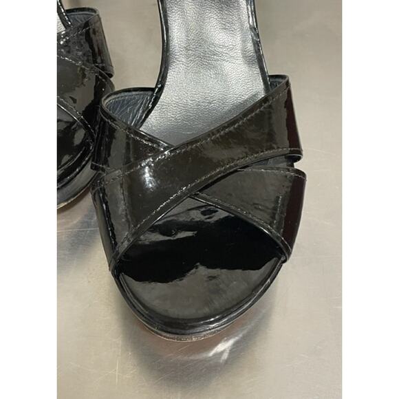 Stuart Weitzman Patent Leather Strappy Platform Stilettos Women's Sz 7 - Picture 11 of 12